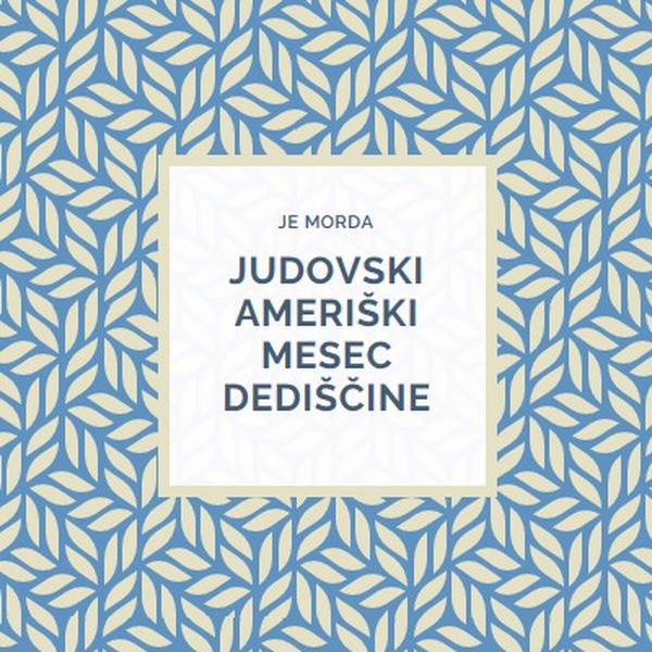 Praznovanje judovske ameriške dediščine blue modern-simple