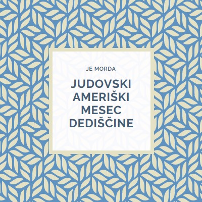 Praznovanje judovske ameriške dediščine blue modern-simple