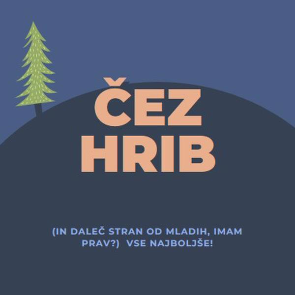 Čez hrib blue modern-bold