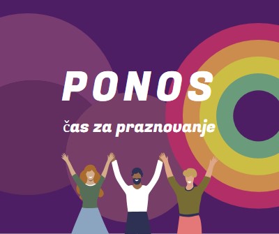 Praznovanje ponosa purple modern-bold