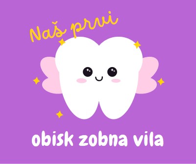 Prvi obisk zobna vila purple whimsical-color-block