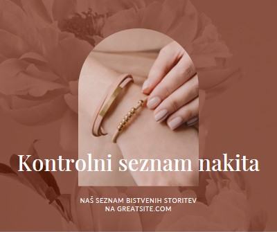 Kontrolni seznam nakita pink organic-boho