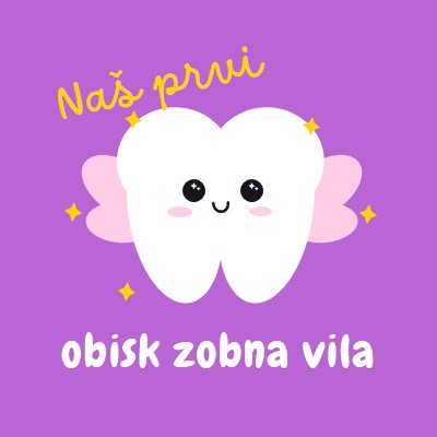 Prvi obisk zobna vila purple whimsical-color-block