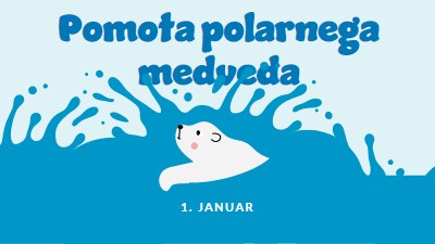 Vesel dan veselega polarnega medveda blue whimsical-color-block