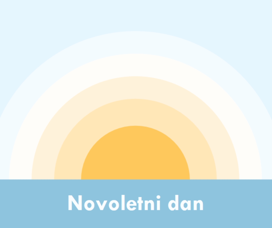 Novoletno sonce blue modern-simple