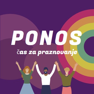 Praznovanje ponosa purple modern-bold