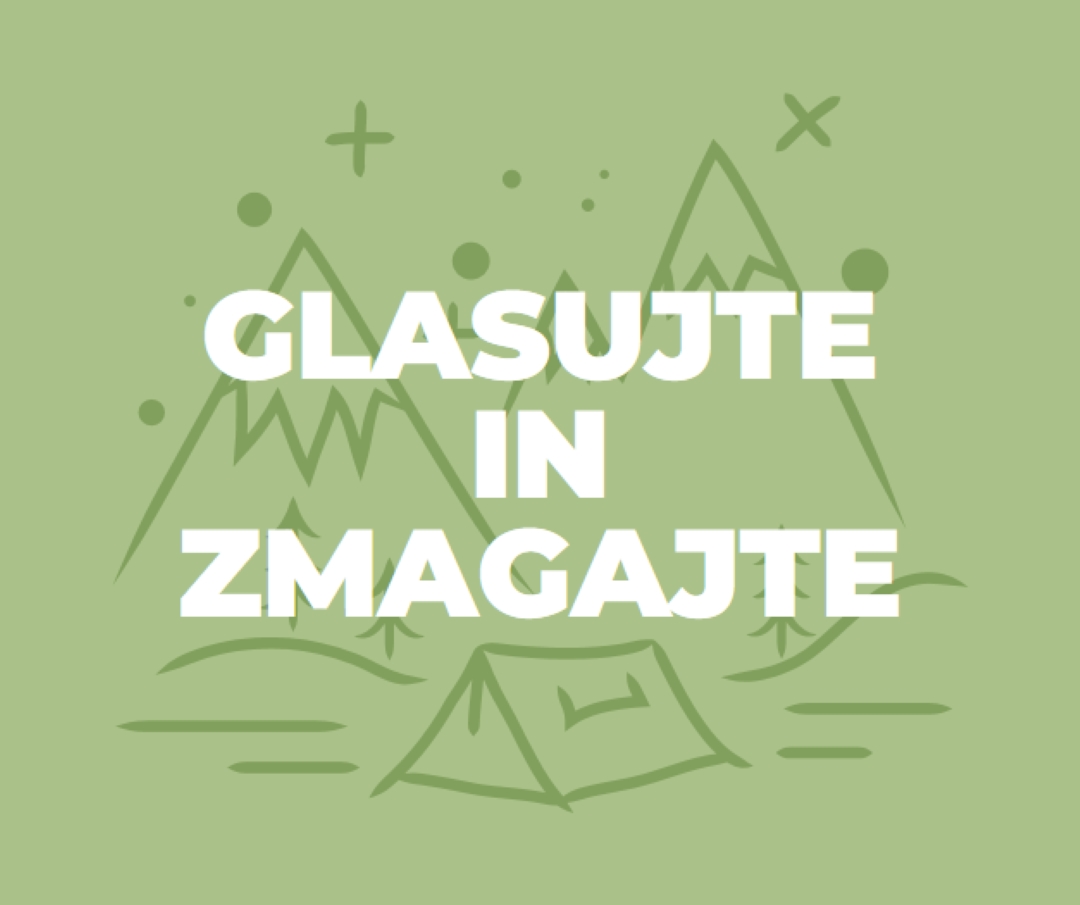 Glasujte in zmagajte green whimsical-line