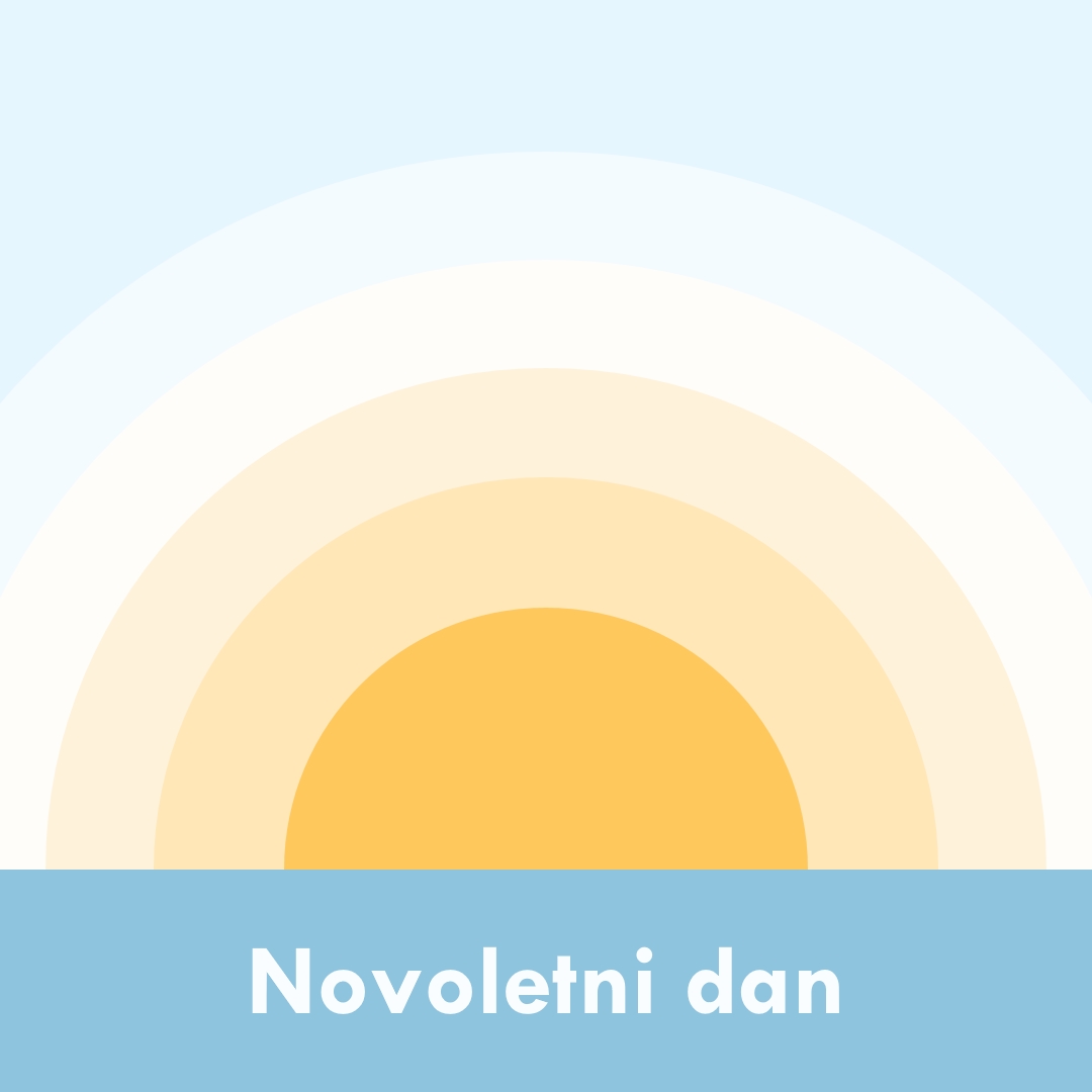 Novoletno sonce blue modern-simple