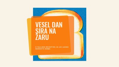 Vesel dan sira na žaru orange modern-bold