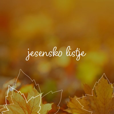 Jesensko listje orange organic-simple