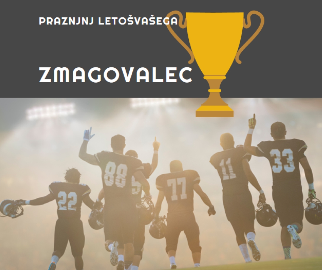 Praznnti zmagovalca blue modern-simple