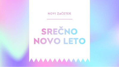 Novo leto, novi začetek blue modern-bold