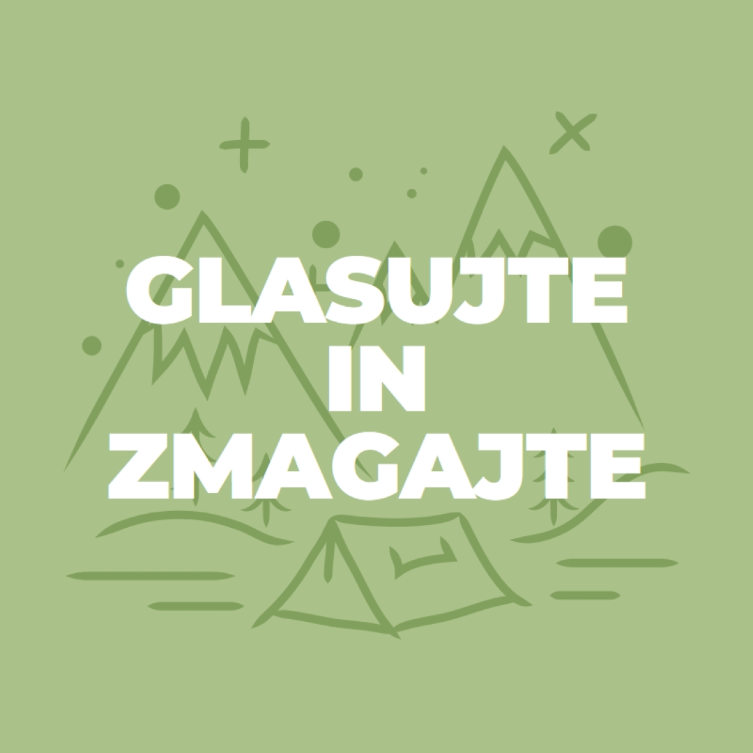 Glasujte in zmagajte green whimsical-line