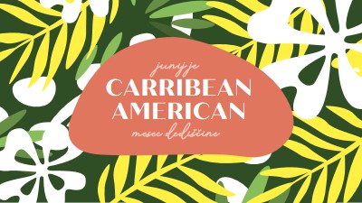 Čast caribbean american dediščine green organic-simple