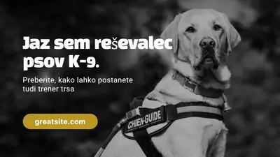Jaz sem reševalec psov black modern-simple