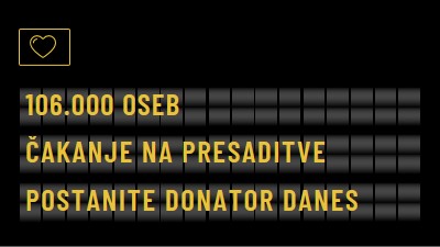 Postanite darovalec organov danes black modern-bold