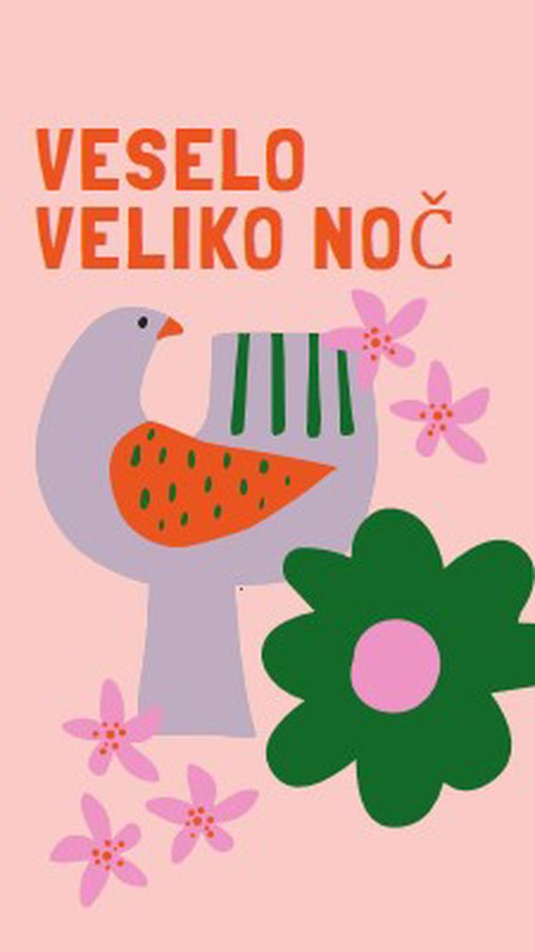 Veselo veliko noč pink whimsical-color-block