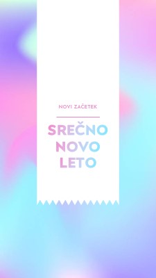 Novo leto, novi začetek blue modern-bold