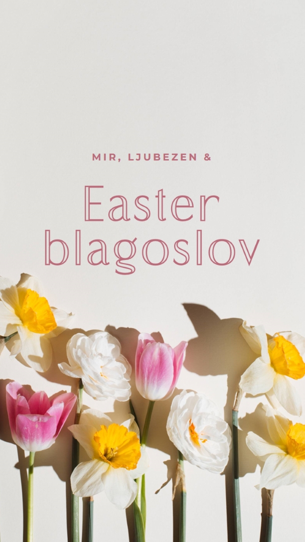 Easter peace and love gray modern-simple