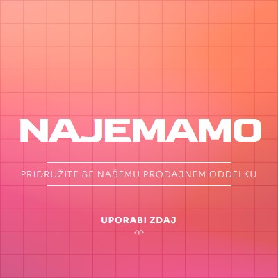 Najemamo – pridružite se nam! pink simple,bold,gradient,grid,minimal,bright