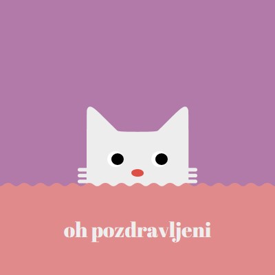 Oh, pozdravljeni red cute,simple,cat,neutral,bright,fun