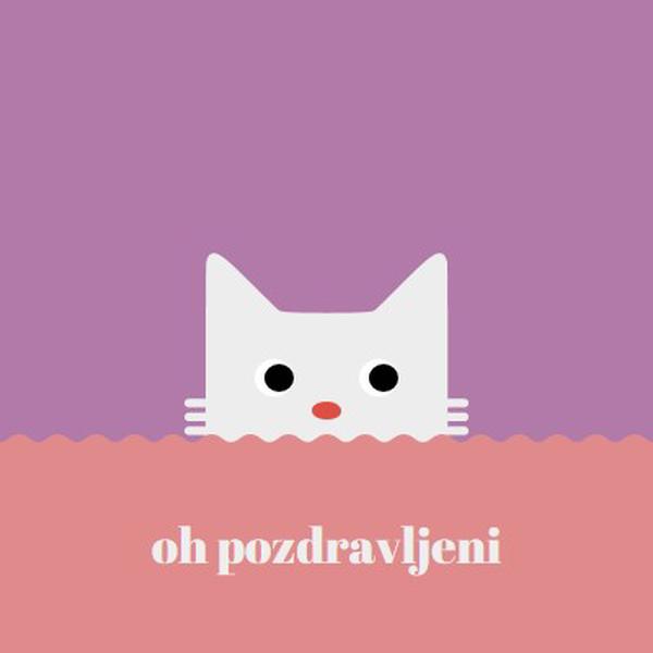 Oh, pozdravljeni red cute,simple,cat,neutral,bright,fun