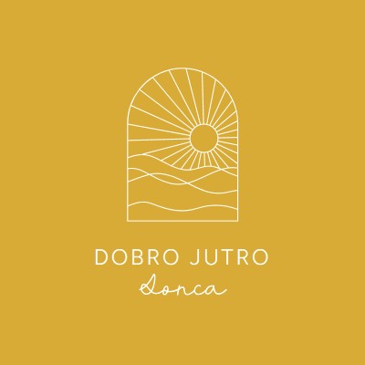 Dobro jutro, sonce yellow modern,minimal,lines,simple,waves,sun