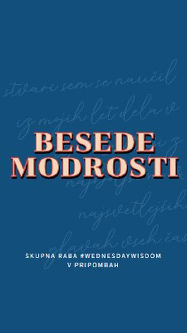 Besedo do pameti blue modern-simple