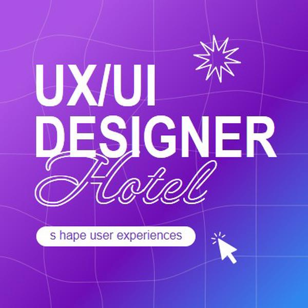 UI/UX designer wanted purple bold,playful,digital,grid,neon,gradient