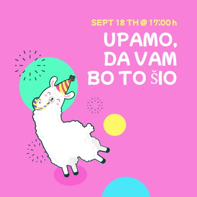 Upamo, da vam bo to šIo pink bold.-playful,graphic