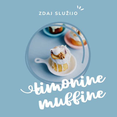 Zdaj strežemo limonine kolačke blue modern,playful,whimsical