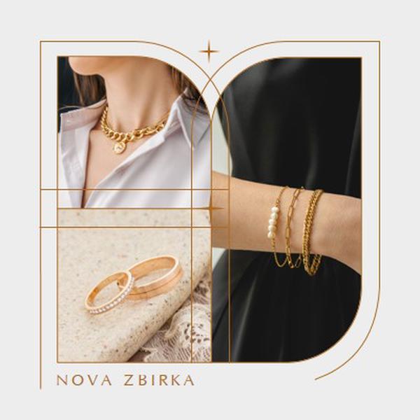 Nova zbirka nakita brown photographic,minimal,collage,line,frame,classic