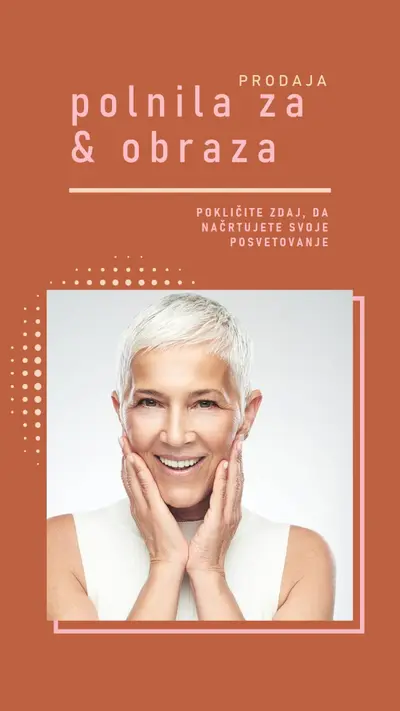Facials and fillers sale orange modern-geometric-&-linear