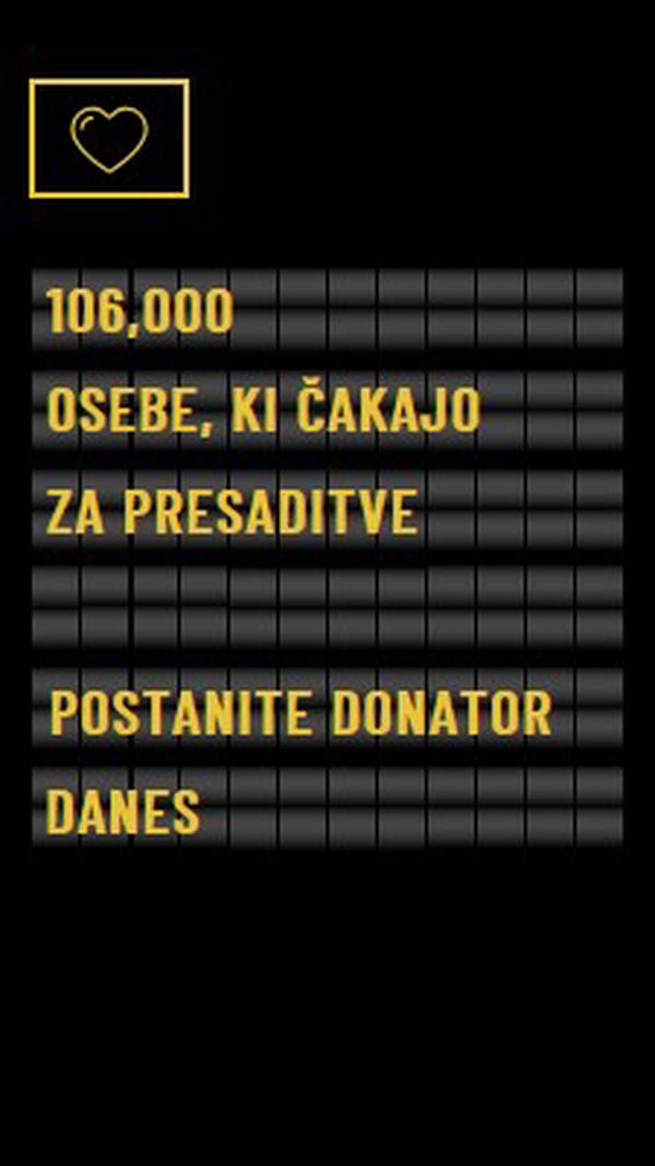 Postanite darovalec organov danes black modern-bold