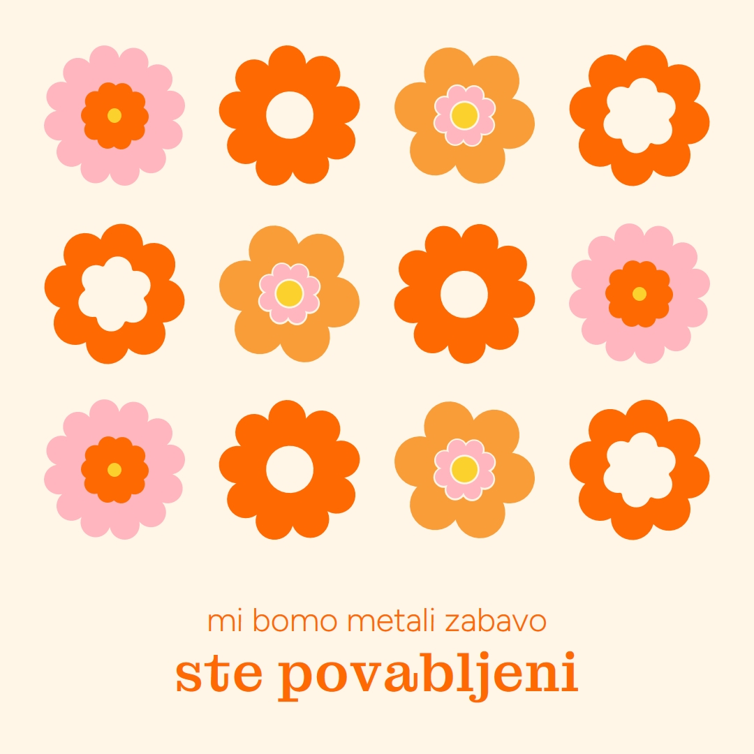Pripravljamo zabavo orange bold,fun,graphic