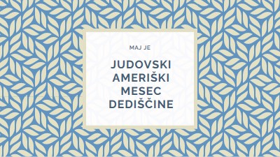 Praznovanje judovske ameriške dediščine blue modern-simple