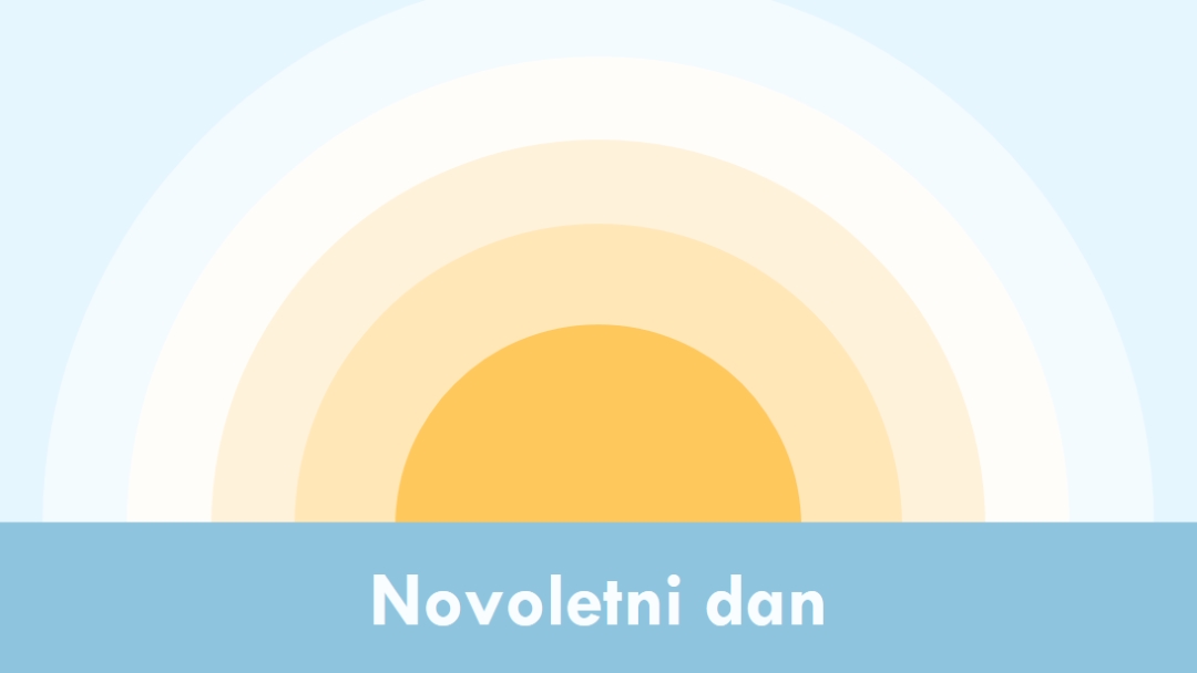 Novoletno sonce blue modern-simple