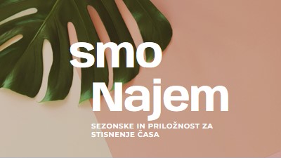 Najemamo sezonske delavce pink modern-simple