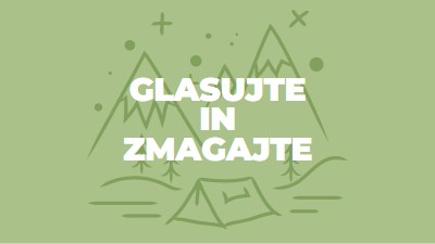 Glasujte in zmagajte green whimsical-line