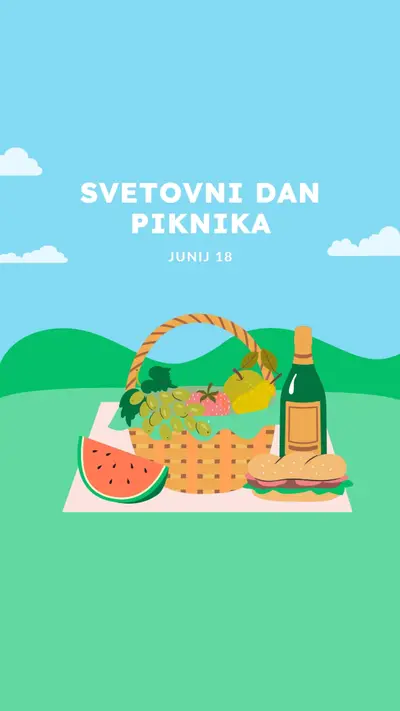 Življenje je piknik green whimsical-color-block