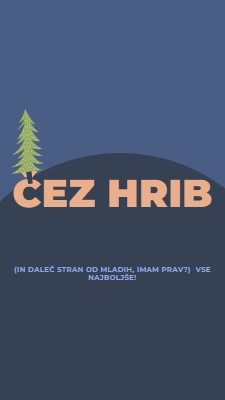 Čez hrib blue modern-bold