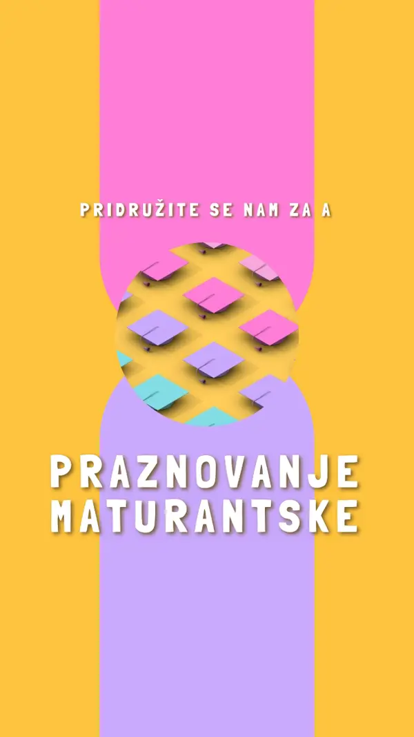 Pridružite se maturantski praznovanju yellow whimsical-color-block