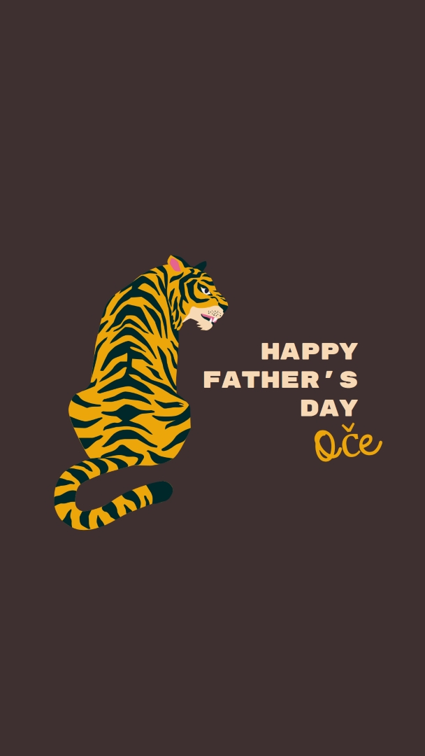 Vesel očetov dan, oče. brown whimsical-color-block