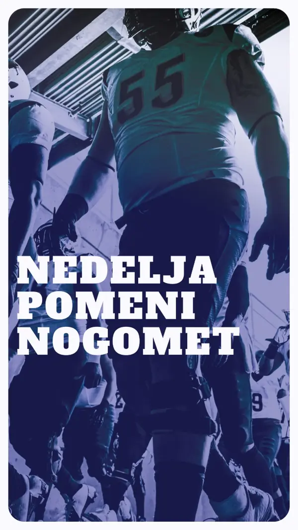 nedelja pomeni nogomet purple modern-bold