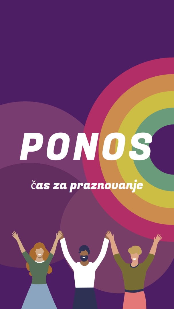 Praznovanje ponosa purple modern-bold