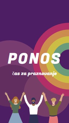 Praznovanje ponosa purple modern-bold