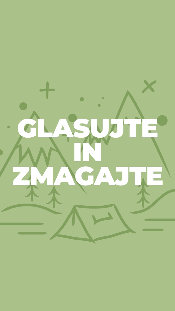 Glasujte in zmagajte green whimsical-line