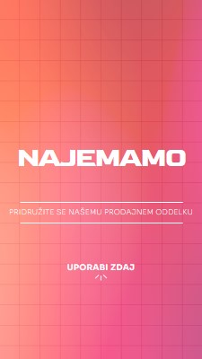 Najemamo – pridružite se nam! pink simple,bold,gradient,grid,minimal,bright