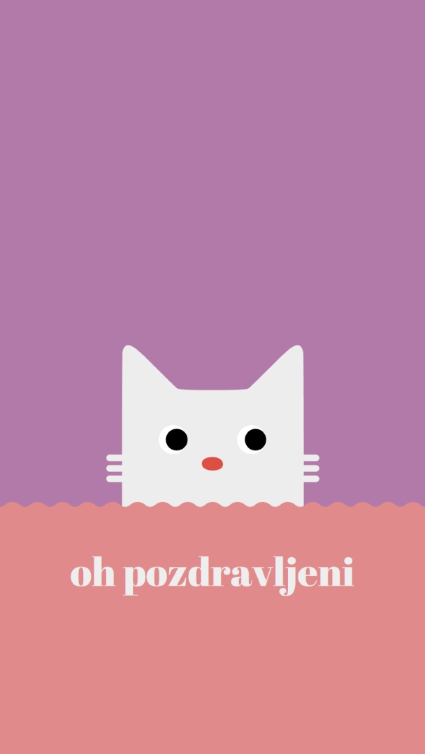 Oh, pozdravljeni red cute,simple,cat,neutral,bright,fun