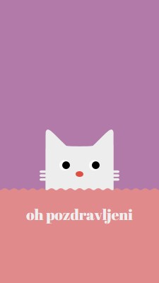 Oh, pozdravljeni red cute,simple,cat,neutral,bright,fun